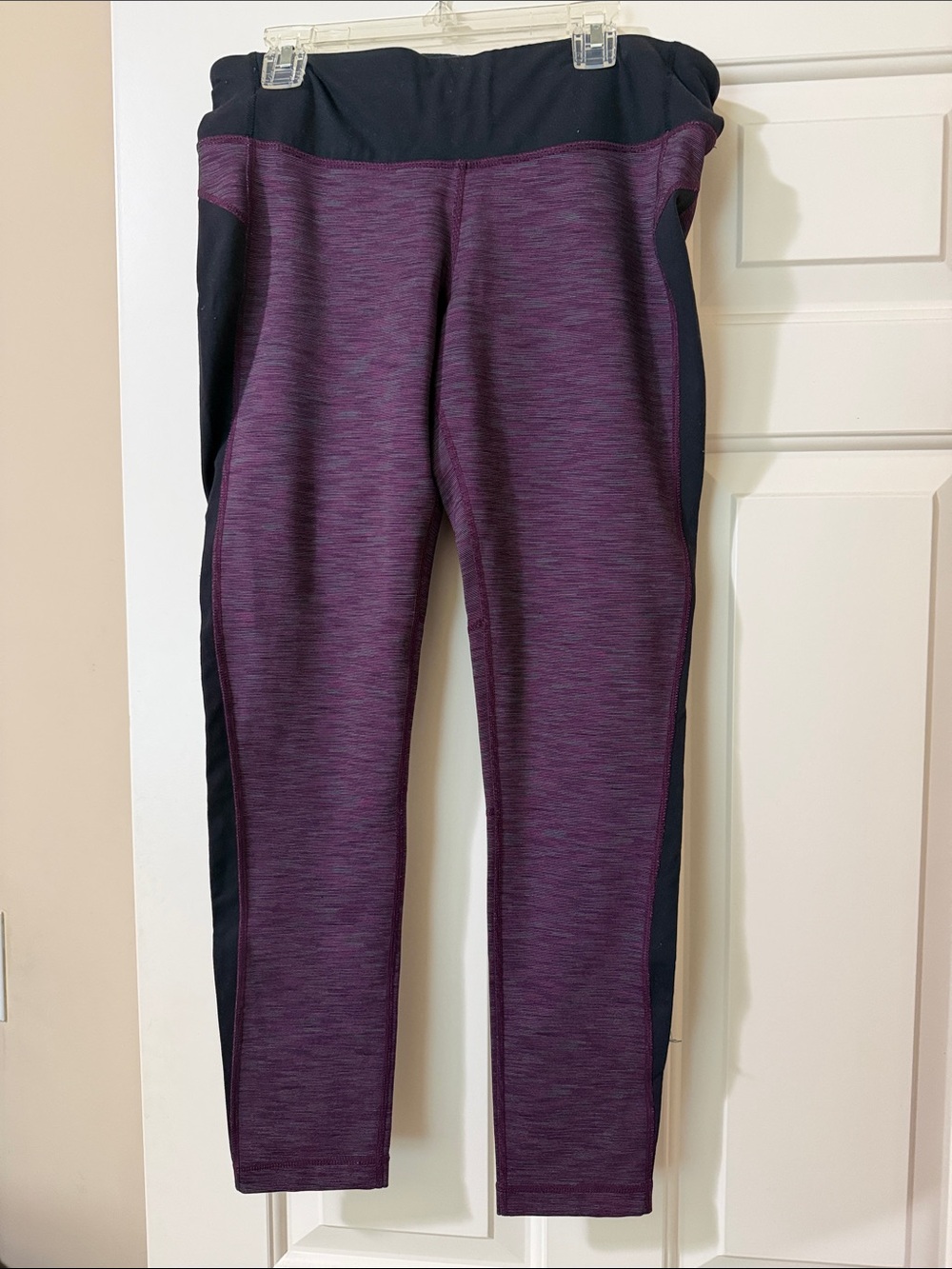 Kirkland Signature Purple Leggings with Black Waistband